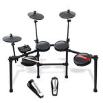 Carlsbro CSD25M 7-Piece Mesh Head Electronic Drum Kit - Professional Electric Drum Set with Dual-Zone Mesh Pads, Realistic Sound, Quiet Performance, 50 Includes Lessons