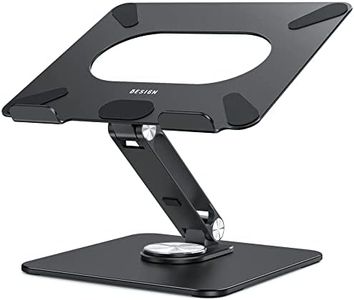 BESIGN LSX7 Laptop Stand with 360° Rotating Base, Ergonomic Adjustable Notebook Stand, Riser Holder Computer Stand Compatible with Air, Pro, Dell, HP, Lenovo More 10-15.6" Laptops (Black)