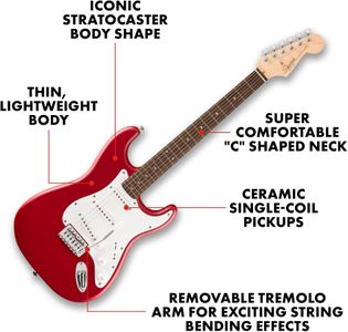 Squier Stratocaster Electric Guitar – Dakota Red