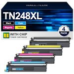 HALLOLUX TN248 TN248XL Toner Cartridges Replacement for Brother TN248 Toner Compatible for DCP-L3520CDW L3520CDWE L3560CDW HL-L8230CDW L3220CW MFC-L3740CDW L8390CDW (Black Cyan Magenta Yellow 4 Pack)