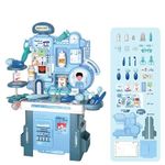 SellNfun Digital 42 pcs Doctor Play Set with Electronic Stethoscope, Scissors, Hammer, Storage Case and Medicine Toys, Educational Medical Toy Kit for Kids (S29)