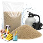 TM Aquatix Swimming Pool Filter Sand 16/30 0,4-0,8mm 100% Silica Natural Eco-friendly 20kg Bag 80 pH TEST STRIPS INCLUDED