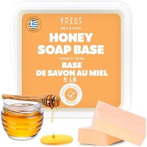Skin Said Yes 5Lb Honey Soap Base - Melt and Pour Soap Making Supplies - SLS/SLES Free, No Palm Oil, Natural with Organic Honey - Rich in Antioxidants, Hydrating, Perfect for Handmade Projects