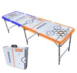 8-Foot Professional Beer Pong Table w/Cup Holes & LED Lights - Edmonton Hockey Rink