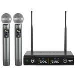 Phenyx Pro UHF Wireless Handheld Microphone System, 30 Adjustable Frequency Cordless Mic Sets, All Metal Build, 200ft Coverage, Suitable for Home Karaoke, Weddings, DJ, Church (PTU-52)