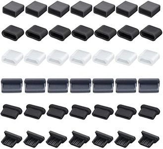 42 PCS 6 Types USB Anti Dust Cover Plugs, USB Type-C Dust Stopper, Silicone Soft Micro USB Cap Port Protector, Anti Dust Cover Protector Plugs Cap for USB A, Type C, Micro USB Female and Male Ports