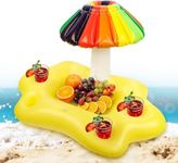 NYRWANA Inflatable Cloud Tray Bar Cup Drink Holder Container Party Swimming Pool Toy Floating Portable Buffet Ice Serving Drinks Salads Foods Fruits