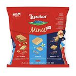 Loacker Minis Variety Pack | Assorted Crispy Wafer Cookies - Hazelnut, Chocolate, and Vanilla Cream Filling | 30% Less Sugar | Non-GMO | Sustainably Sourced Ingredients | 10g/0.35oz – 40 Count, Individually Wrapped