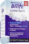 Retainer Brite - Retainer Cleaner Tablets for Invisalign, Mouth Guard Cleaner, Night Guard Cleaner and More. Cleaning Tablets for Ultrasonic Cleaners. 120 Tablets - 4 Month Supply. Made in USA