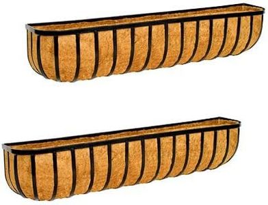 BestNest Gardman Forge Wall Troughs with Coco Liners, 48" L, Pack of 2
