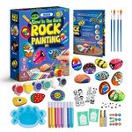 Insgen Rock Painting Kit for Kids 6-12, Glow in The Dark Paints, Creative Arts and Crafts Supplies Toys for Boys Girls Birthday Gift Ideas