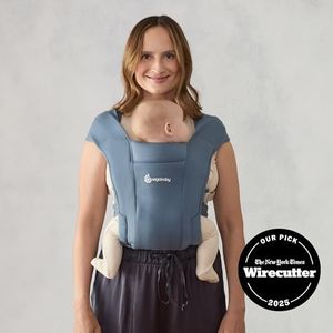 Ergobaby Embrace Baby Carrier – Newborn, Extra Soft, Head Support, Oxford Blue