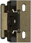 Amerock BPR7540BB | Cabinet Hinge | 1/2 in (13 mm) Overlay Self Closing Full Wrap | Burnished Brass | Kitchen Cabinet Door Hinge | 1 Pair/2 Pack | Functional Hardware