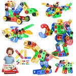 Jasonwell STEM Toys Building Blocks - 116PCS Educational Construction Tiles Set Engineering Kit Creative Activities Games Learning Gift for Toddlers Kids Ages 3 4 5 6 7 8 9 10 Year Old Boys Girls