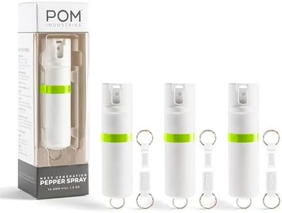 POM Pepper Spray Flip Top Keychain - Maximum Strength OC Spray Self Defenes - 25 Bursts, 10ft Range - Accurate Stream Pattern