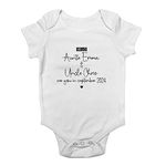 Shopagift Personalised Hello Auntie & Uncle See You Baby Grow Vest Announcement Baby Shower Bodysuit Gift