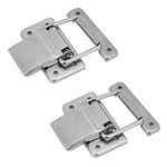 Spring Loaded Toggle Latch 2pcs Toggle Clamp Latch Hasp Catch Metal Draw Quick Release Pull Latch Stainless Steel Hardware Cabinet Case for Doors Gate Locks and Case Box Drawer Chest Trunk