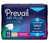 Prevail Air Plus Daily Brief | Size 3 | Breathability | Ultimate Absorbency | 15 Count