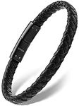 RTZN® Black Leather Bracelet for Me