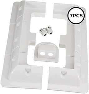 BonPrime Soporte Placas Solares - Paneles Solares, Para Caravanas, Furgonetas, Cobertizos, Soporte Panel Solar Rectangular, Placas Solares de Exterior, Color Blanco (7 Piezas)