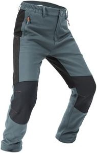 Boy's Winter Pants Softshell Waterproof Windproof Outdoor Hiking Pants Kids Girls Fleece Lined Insulated Ski Snowboard Size 12-14 DeepGrey&Black L