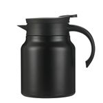 VENDLY Teapot with Steel Infuser 1000ml | Insulated Thermosteel Carafe with Handle | BPA-Free, Keeps Drinks Hot for 18 Hours & Cold for 24 Hours (Black)