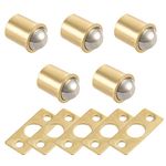 uxcell 11mm Ball Dia Brass Electroplating Door Cabinet Ball Catch Latch Closures 5pcs