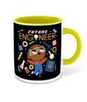 WHATS YOUR KICK Future Engineer Inspired Printed Designer Yellow Inner Color Ceramic Coffee Mug (Future Engineer, Gift for Future Engineer, Birthday Gift, Best Gift) Multi- 8