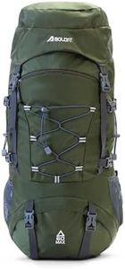 Boldfit Rucksack Bag 60 Litres Trekking Bag Travel Backpack For Men & Women Rucksack Bags For Men With Laptop Sleeve & Waterproof Rain Cover For Camping Tourist Bag With Shoe Compartment (Army green)