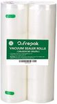O2frepak 2Pack 28cmx600cm Food Textured Vacuum Sealer Bags Rolls with BPA Free,Heavy Duty Embossed Vacume Sealer Storage Bags Rolls for Food,Great for Sous Vide Cooking (Total 1200cm)