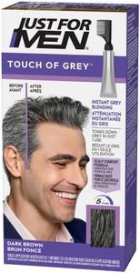 Just For Men Touch Of Grey, Gray Hair Coloring for Men with Comb Applicator, Great for a Salt and Pepper Look - Dark Brown, T-45 (1 Count)