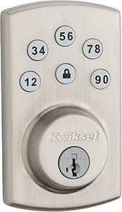 Kwikset 99070-101 907 Powerbolt 2.0 Electronic Deadbolt Featuring SmartKey in Satin Nickel