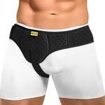 Tenbon Hernia Belt Truss for Men and Women Left or Right Side Supportive Groin Pain with Removable Compression Pads for Pre or Post-Surgical Scrotal, Femoral, Comfortable Adjustable Waist Strap Guard (Medium)