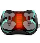 Zyllion Back Neck Shiatsu Massager - Kneading Massage Pillow with Heat for Shoulders, Lower Back, Feet, and Legs (ZMA-25)