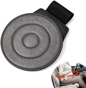 Ninnyi Swivel Car Seat for Disabled, Gray Portable Multifunction Circle Non Slip 360 Degree Rotating Car Seat Cushion for Elderly