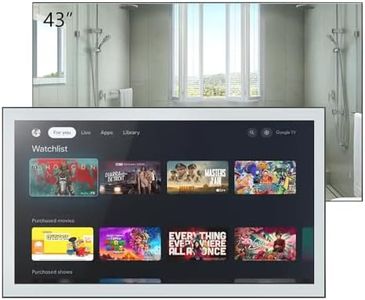 elecsung 43 inches Smart Mirror for Bathroom, 4K UHD, IPX6 Waterproof, ATSC DTV Television, Voice Control with Wi-Fi & Bluetooth, 2026 Model