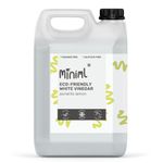 Miniml Eco White Vinegar Cleaning Sorrento Lemon Scented - All Natural Multi-Surface & Multi-Purpose Cleaner, Limescale Remover, Laundry Softener & More - 100% Vegan & Cruelty Free (5L (Pack of 1))