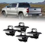 Dibanyou 4 Pack Tie Down Anchors Truck Bed Side Wall Anchors for 2000-2013 Tundra Retractable with Different Doors and pop Out Rail Cap Covers