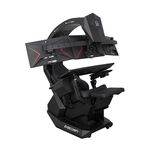 IMPERATOR WORKS EASECOMFY T2 Throne Computer Cockpit for 3 Monitors, Zero Gravity Chair Workstation,can Extend for 5 Monitors Support ultrawide 1 * 49" Option with Massage Function