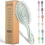 Ninabella Organic Detangle Hair Brush for Women, Men & Children - Does not Pull the Hair - Hair Straightening Brushes for Curly, Straight & Wet Hair - Unique Spiral Hairbrush