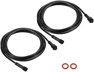 PATIKIL 6.56Ft 3 Pin Extension Cable Wire, 2Pcs 22 AWG Small Waterproof IP67 Connector with Male and Female at Both Ends for M12x1.75 LED Strips, Black