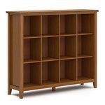 Simpli Home Artisan Wood 48" x 57" Transitional 12 Cube in Honey Brown