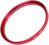 F-Foto 58mm Red Frame Lens Filter (Slim Type, Red, Compatible with Various Companies, Thin UV Protection Filter) F58-RED