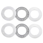 uxcell 2 Pcs AXK2035 2AS Thrust Needle Roller Bearings with Washers, 0.79" ID, 1.38" OD, 0.16" Thk, for Lawn Mower Truck Power Steering, Chrome Steel (ABEC5)