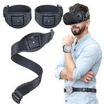 Skywin VR Tracker Belt and Tracker Strap Bundle for HTC Vive System Tracker Pucks - Adjustable Belt and Hand Straps for Waist and Full-Body Tracking in Virtual Reality (1 Belt and 2 Hand Straps)