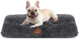 Nobleza Dog Bed Medium, Ultra Fluffy Thick Dog Beds Medium Washable, Soft Calming Anti Anxiety Dog Bed Dog Crate Mattress, Deluxe Plush Dog Mat with Anti-Slip Bottom, Dark Grey, 80x50x10cm