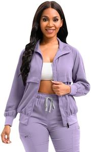 Scrubspro Scrub Jackets long Sleeve Medical Scrub Jackets for Women Zip Front