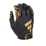 adidas Adizero 13 Football Receiver Gloves, Black/Metallic Gold, Medium