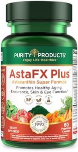Purity Products AstaFX Plus - Astaxanthin Super Formula - 30 Day Supply from Supports Endurance - Promotes Healthy Skin - Supports Visual Health - Up to 6,000 Times More Powerful Than Vitamin C