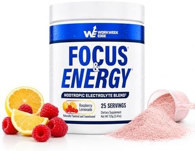 Workweek Edge Focus & Energy Drink Mix for Working Professionals – Zero Sugar, 100mg Caffeine + 100mg L-Theanine for Steady Focus & Clean Energy – Made in USA (25 Servings)